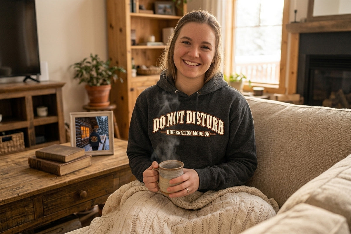 Do Not Disturb Hoodie — Hibernation Mode On Bear Winter Graphic Hoodie